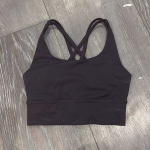Black Lululemon Energy Longline Bra Size 2